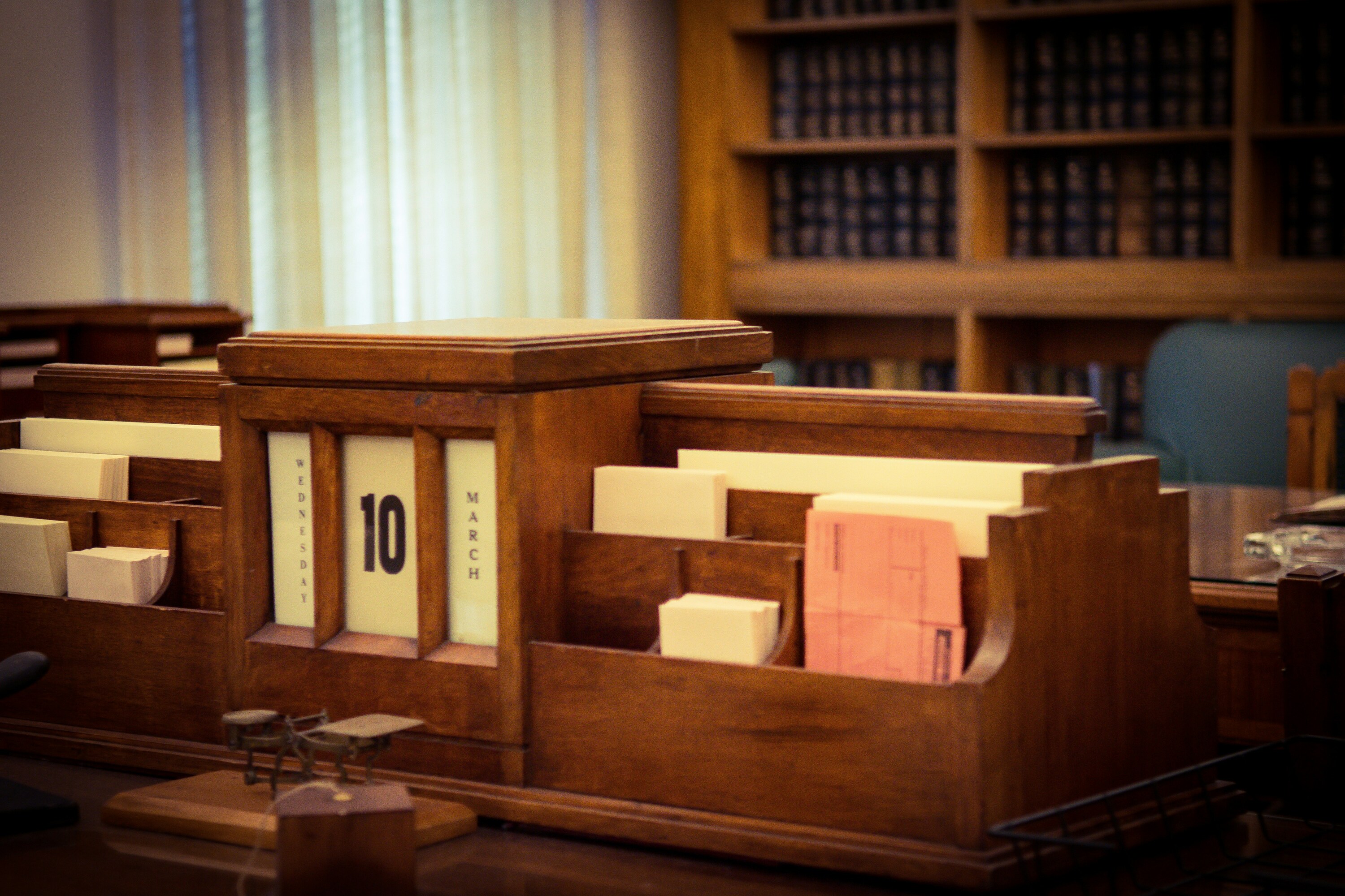 Professional document filing system at courthouse